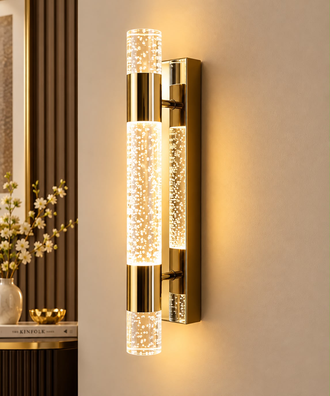 f1dc6ca0-9d9b-431c-9a58-e4bb14e6dd77 Crystal Stick Glow Wall Light - Image 1