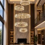 Modern Double Height Chandelier